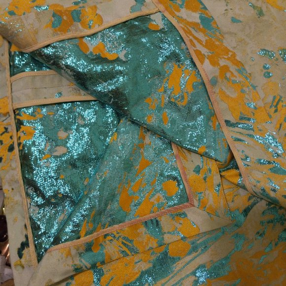 Douglas Hannant Paintbrush Stroke/Splatter Wrap Skirt Abstract Wearable Art - Picture 11 of 15